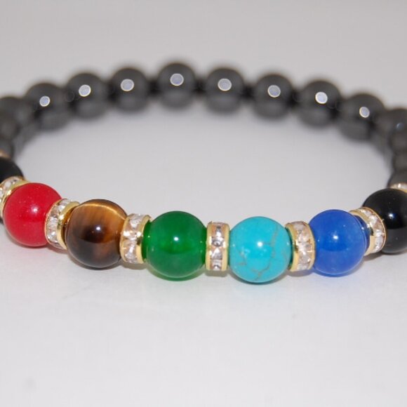 Magnetic Bracelet,Gemstone Beads,Healthy Bracelet,Pain Relief,Wellness Bracelet - Picture 1 of 2